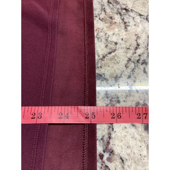 Chicos WomensTunic Leisure Suit Medium/Large Faux Suede Burgundy Stretch Preppy - Picture 11 of 16